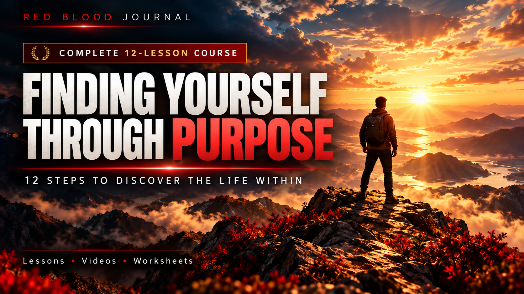 Finding Yourself Through Purpose — complete 12-lesson course promotional cover